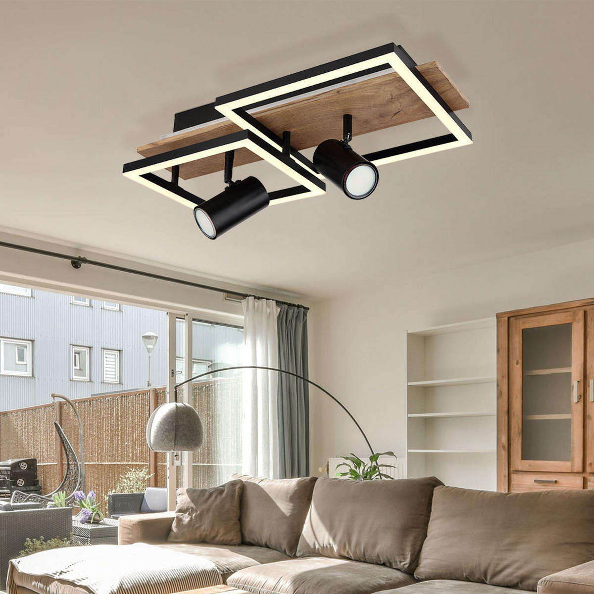 LED DECKENLEUCHTE KASSU Metall Braun - Braun, Metall (50/27/18cm)