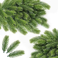 KÜNSTLICHE Tannenzweige 50 Stück 10 cm - Grün, Kunststoff (10cm)
