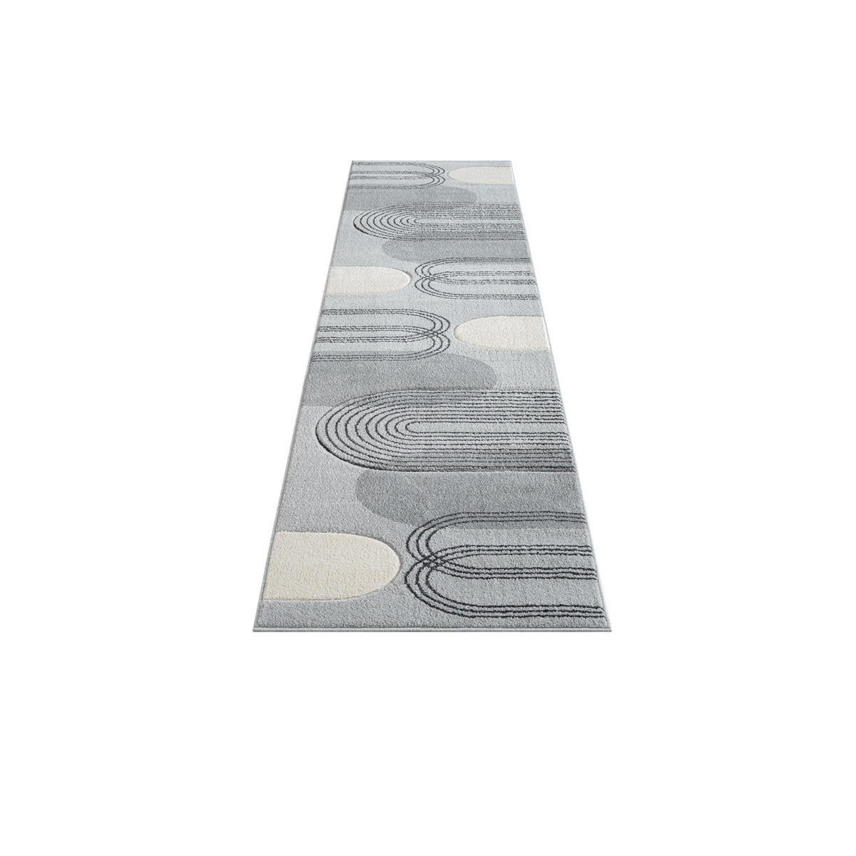 KURZFLOR-TEPPICH Bonito 7157 Grau 80x300 cm - Grau, Textil (80/300cm) - carpet city