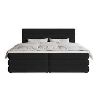 BOXBETT Alegre Schwarz Chenille 140/200 cm - Schwarz, Kunststoff/Textil (140/200cm) - Selsey