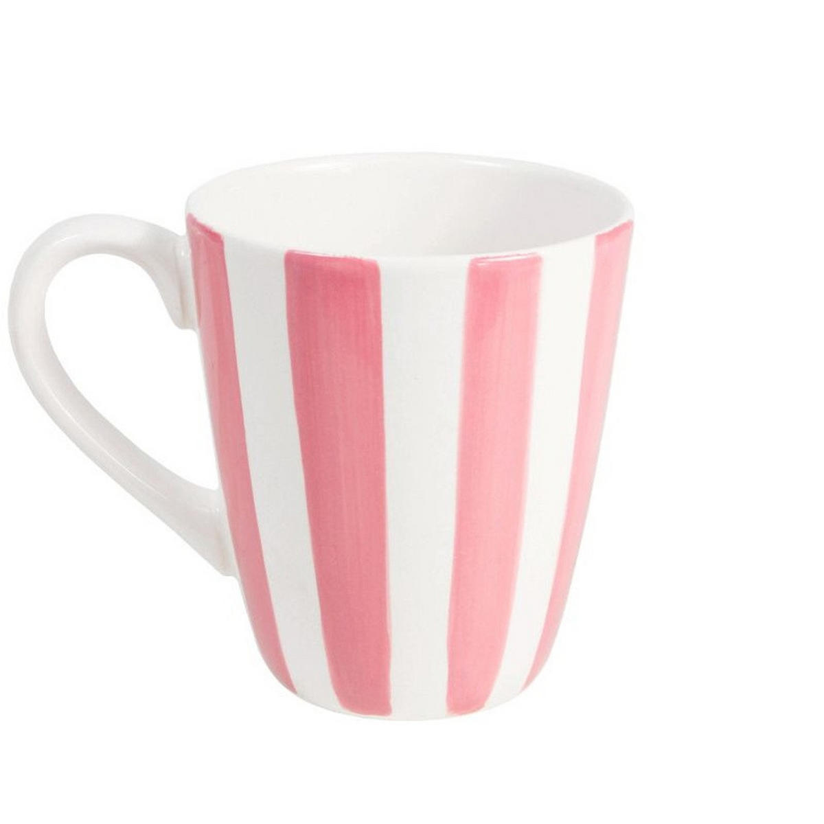 BECHER Rosa Streifen in Rosa - 350 ml - Multicolor, Keramik (0.35L) - Blond Amsterdam