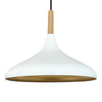 PENDELLEUCHTE Champion aus Holz 35/30 cm - Weiß, Metall (30/35/30cm) - Bamyum