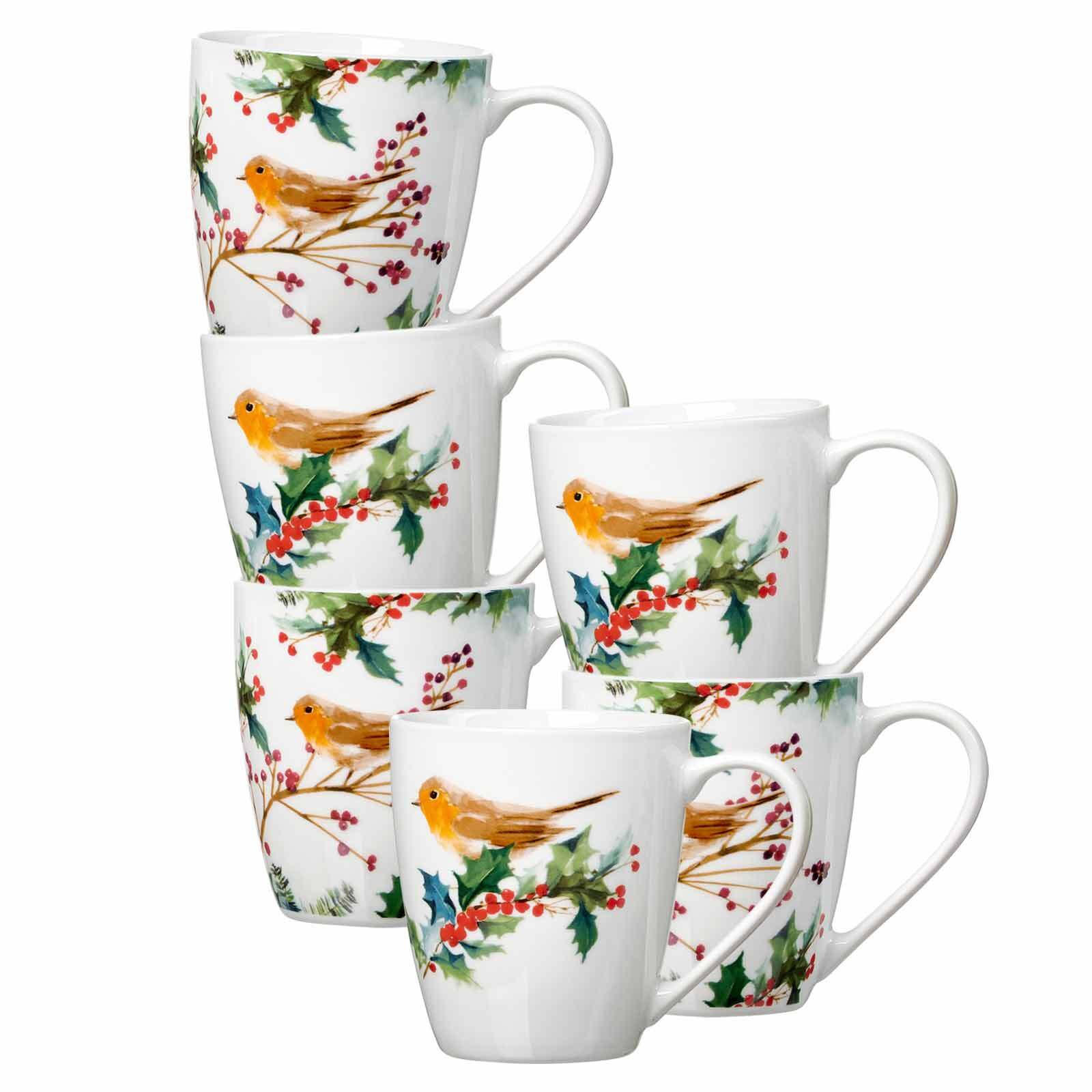 HENKELBECHER Winter Bird bunt 360 ml 6er Set - Multicolor, Keramik (0.36L) - Ritzenhoff Breker