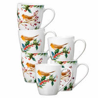 HENKELBECHER Winter Bird bunt 360 ml 6er Set - Multicolor, Keramik (0.36L) - Ritzenhoff Breker