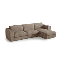 ECKSOFA rechtwinklig MIKA Köpergewebe mit weichem Griff Taupe 292cm - Taupe, Textil (292/100cm) - Premium Interiors