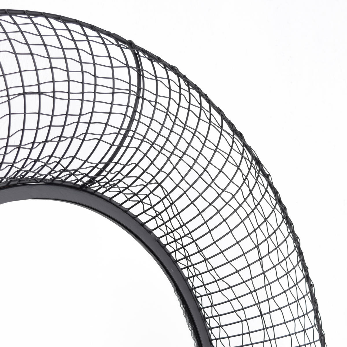 WANDSPIEGEL Wire Schwarz - Schwarz, Metall (75/75/10cm) - LOFT42