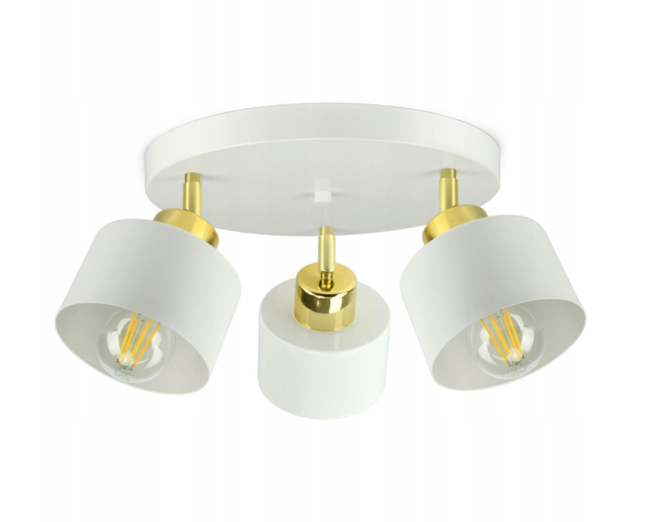 DECKENLEUCHTE Rollen - Goldfarben/Weiß, Metall (45/45/25cm) - kiki design
