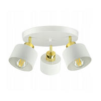 DECKENLEUCHTE Rollen - Goldfarben/Weiß, Metall (45/45/25cm) - kiki design