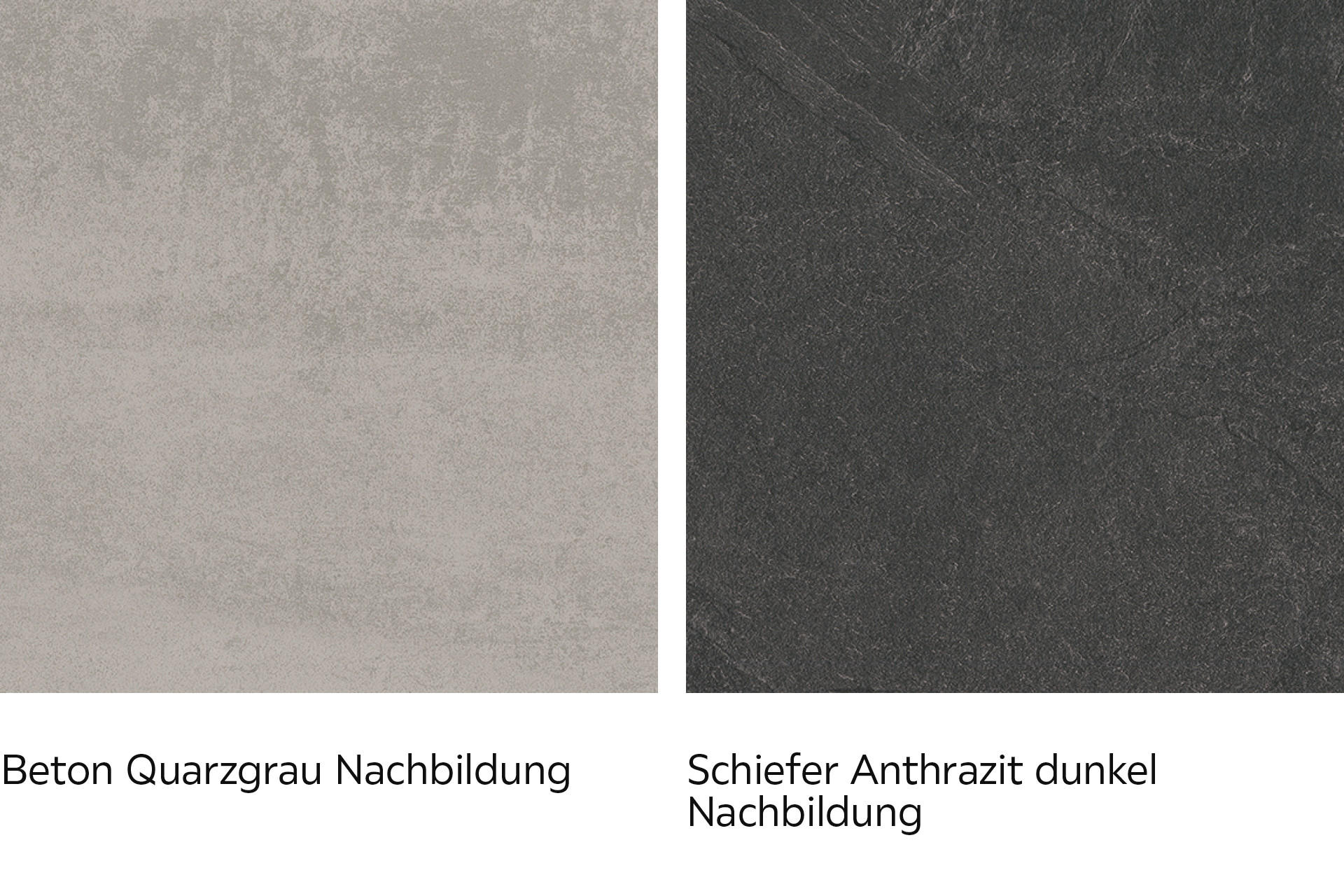 Beton und Schieferarbeitsplatte