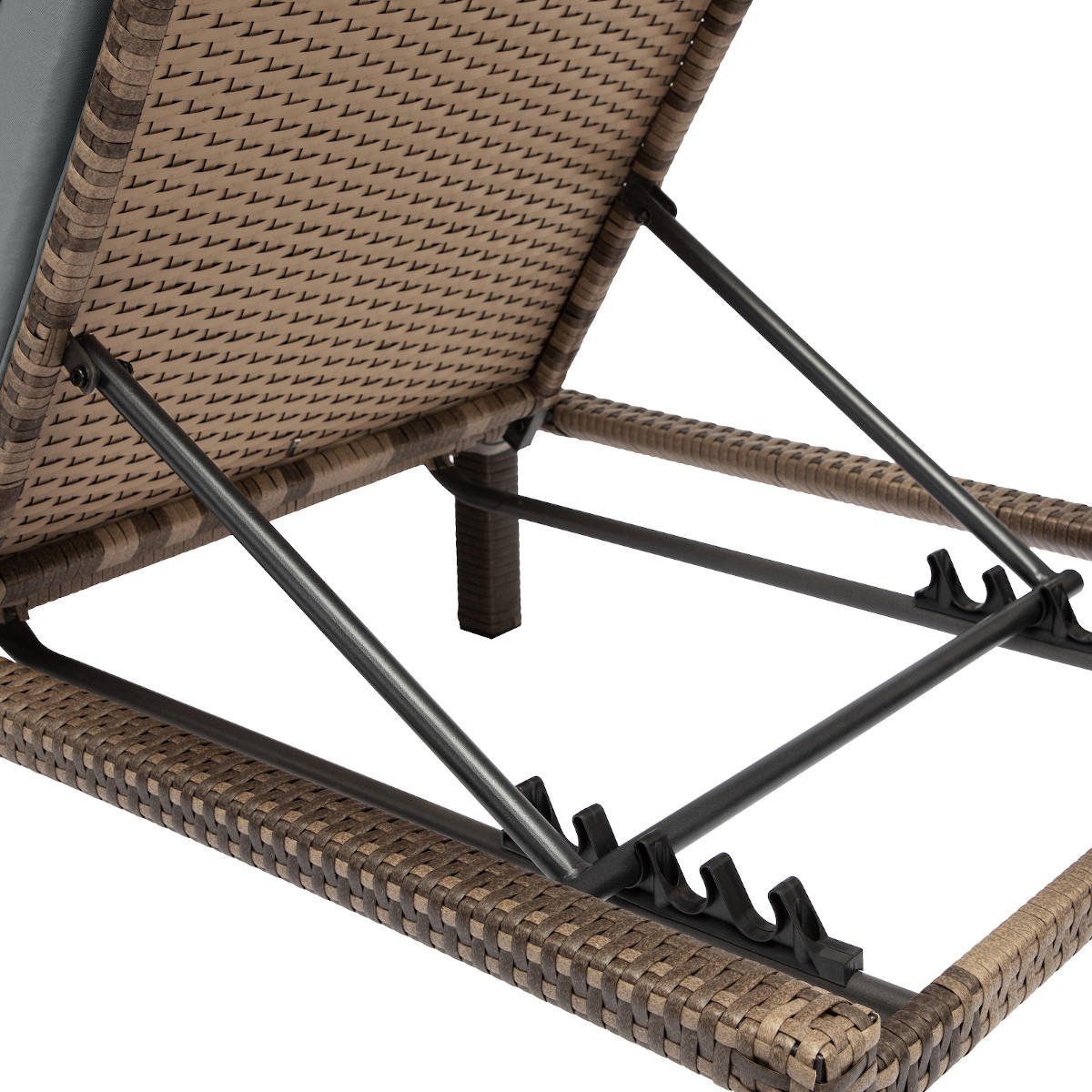 GARTENLIEGE PEACH - Braun, Kunststoff (66/22/196cm) - SVITA