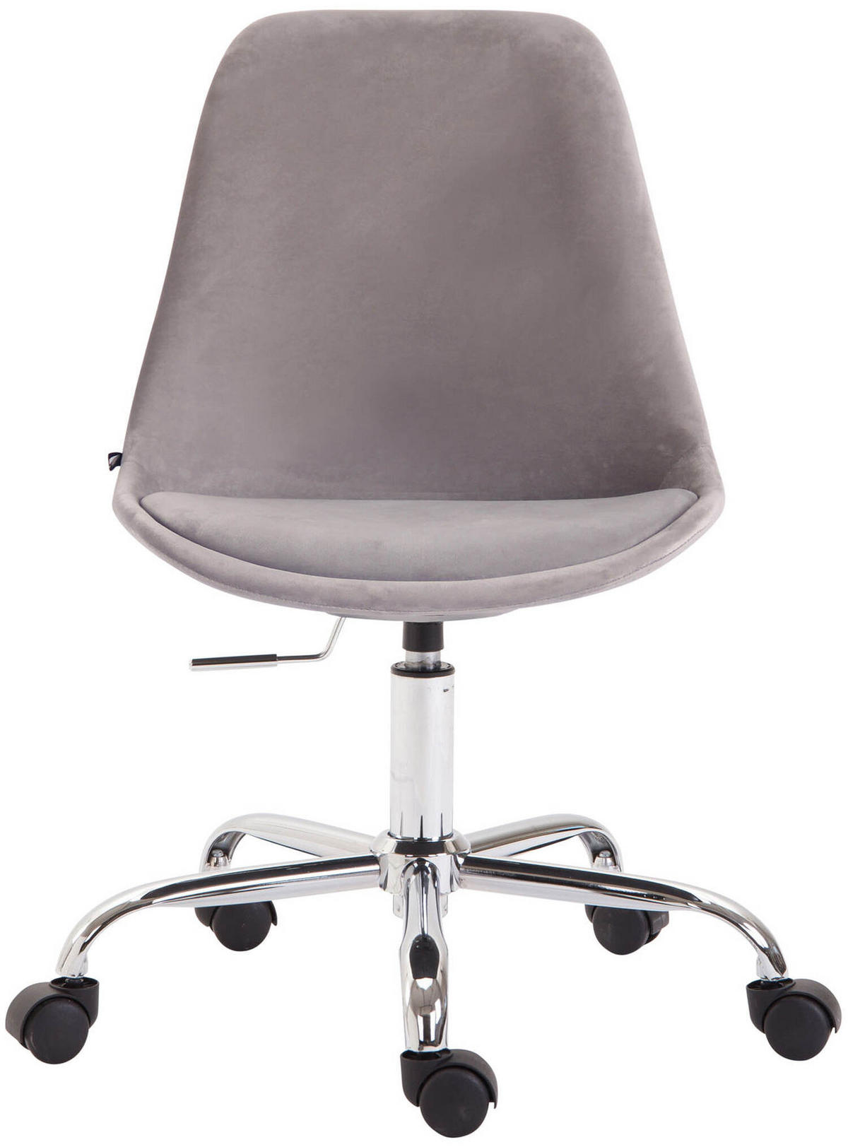 BÜROSTUHL Toulon, Samt Grau - Grau, Textil/Metall (48/52/54cm) - TPFLiving
