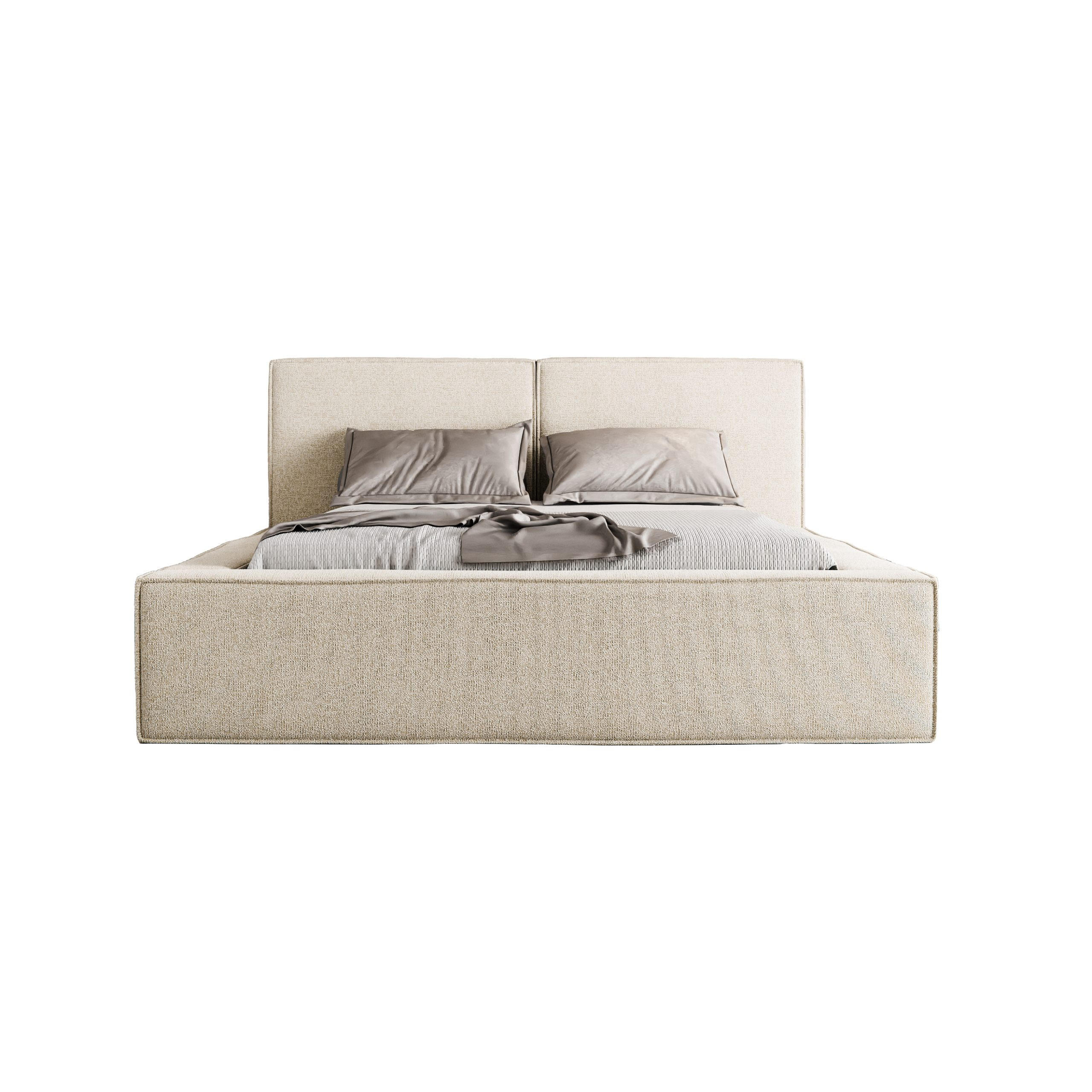 POLSTERBETT Lesti 140x200 cm, Cremeweiß - Creme, Textil (140/200cm) - Fedve