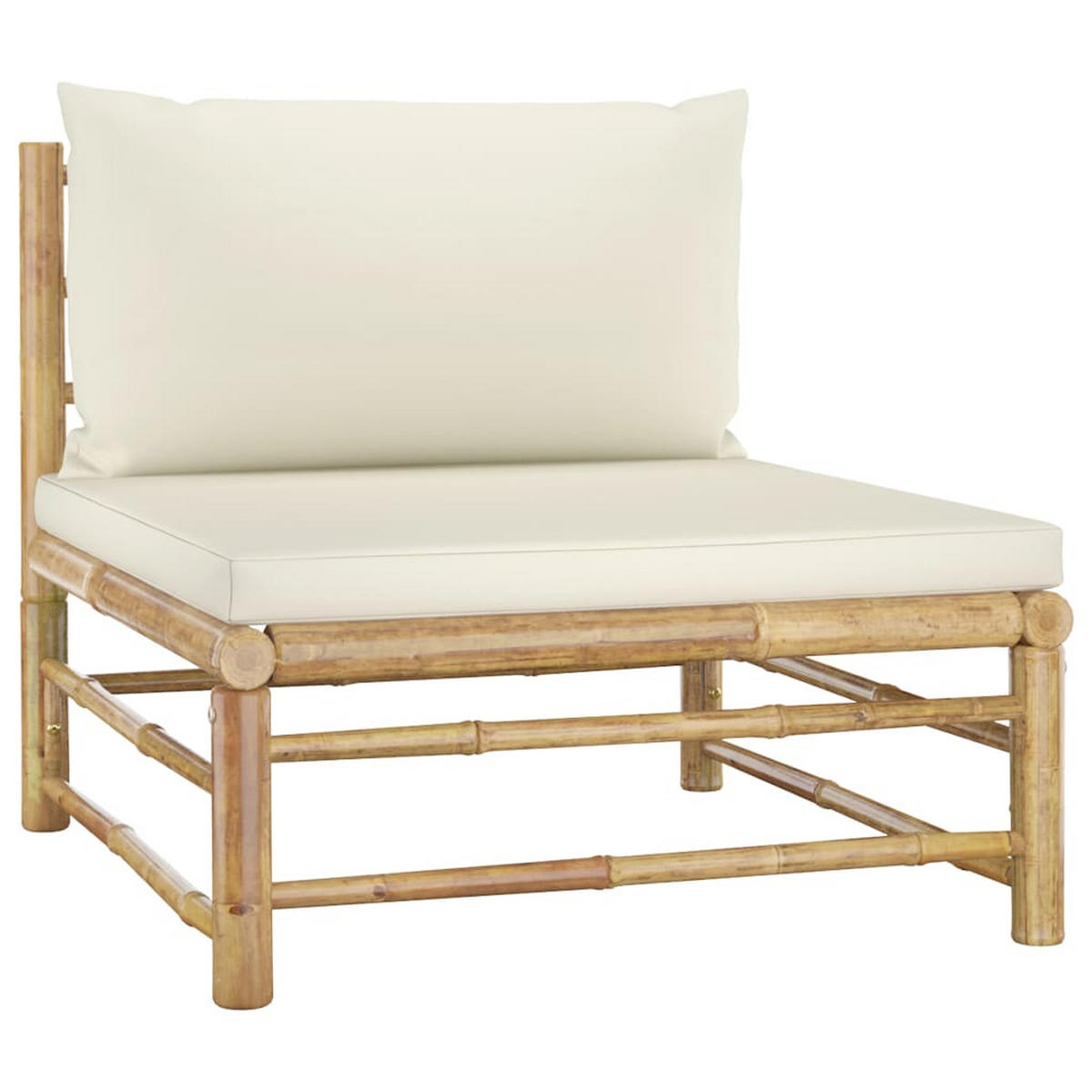 GARTENSET Resch 9-teilig - Weiß, Naturmaterialien - Nettlife