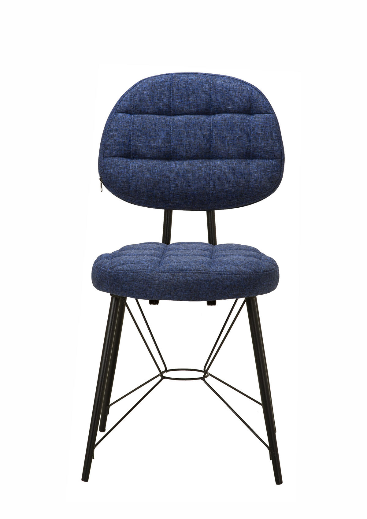 ESSZIMMERSTUHL VICTORIA mit Metallbeinen - Blau, Holz/Textil (45/90/56.4cm) - Stuhlmann