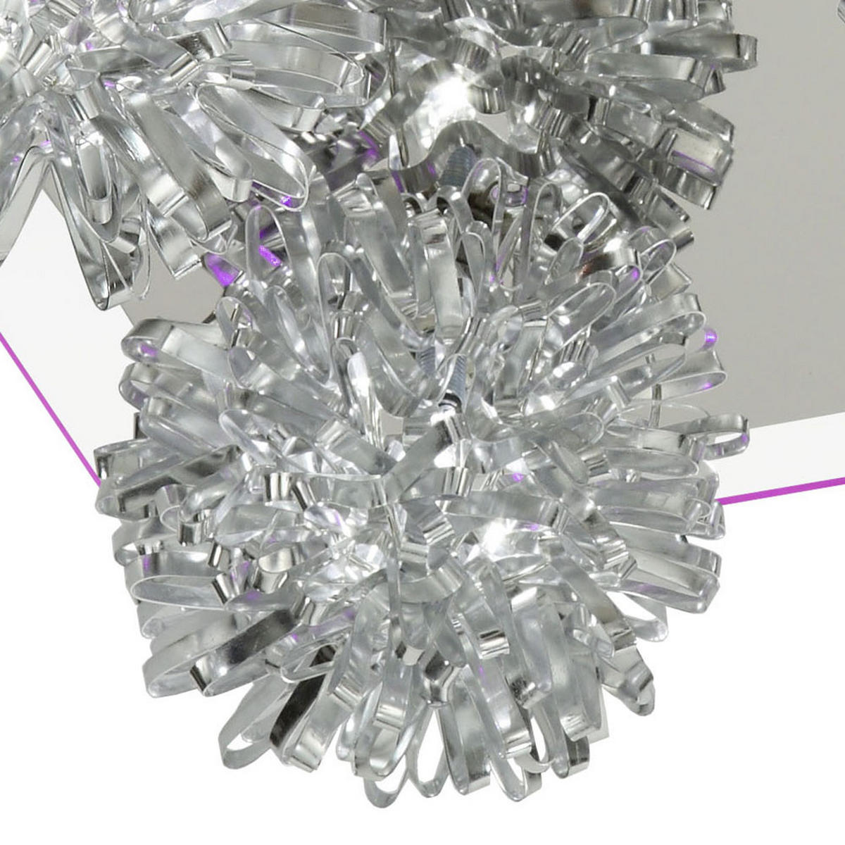 LED DECKENLEUCHTE Stahl Silber Geflecht - Silberfarben, Metall (19/34/34cm) - Esto