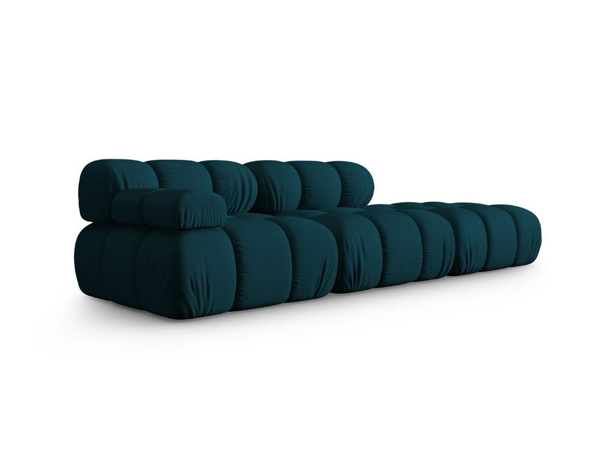 SOFA modular rechts Bellis aus 3D-Stoff marineblau 4 Sitzplätze - Blau, Textil (282/70/94cm) - Micadoni