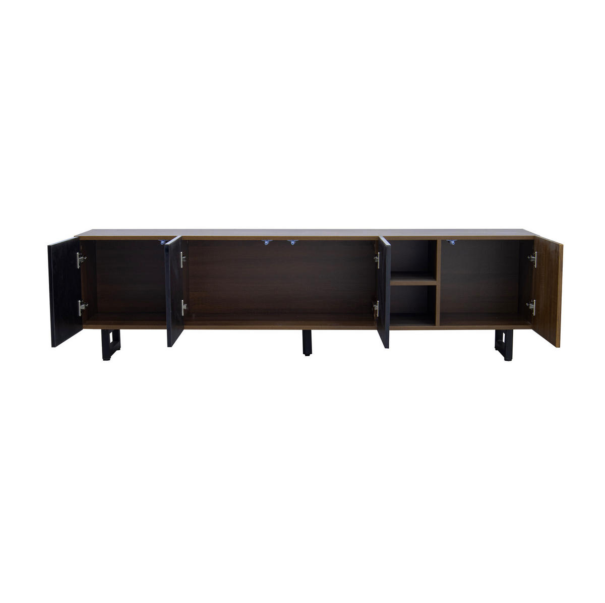 TV-SCHRANK mit Stauraum 180 x 38 x 50 cm Schwarz/Natur - Schwarz, Holzwerkstoff (38/50/180cm) - Beauniv