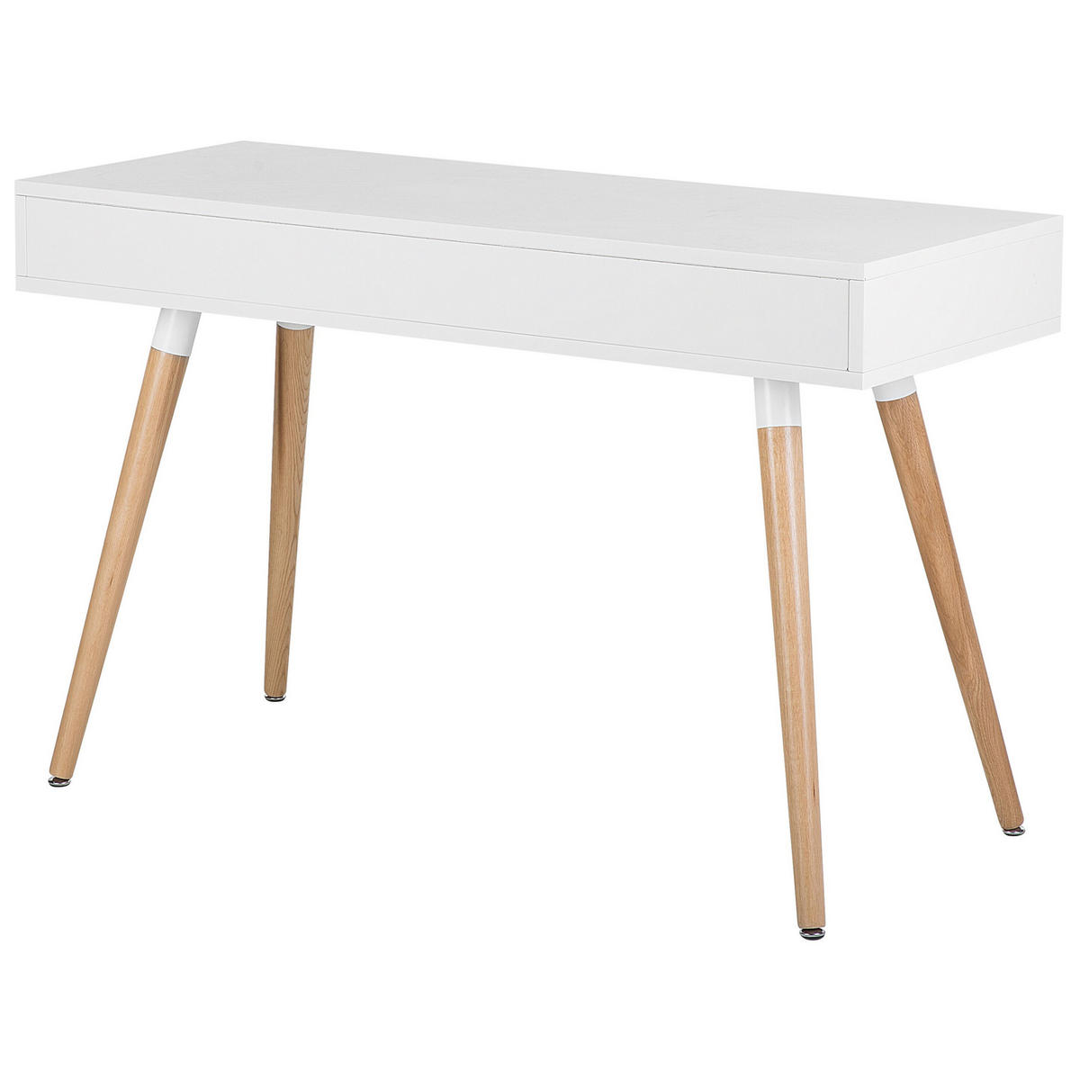 SCHREIBTISCH weiß/grau 120/45/75 cm Frisco - Schwarz/Weiß, Holzwerkstoff (45/120/75cm) - Beliani