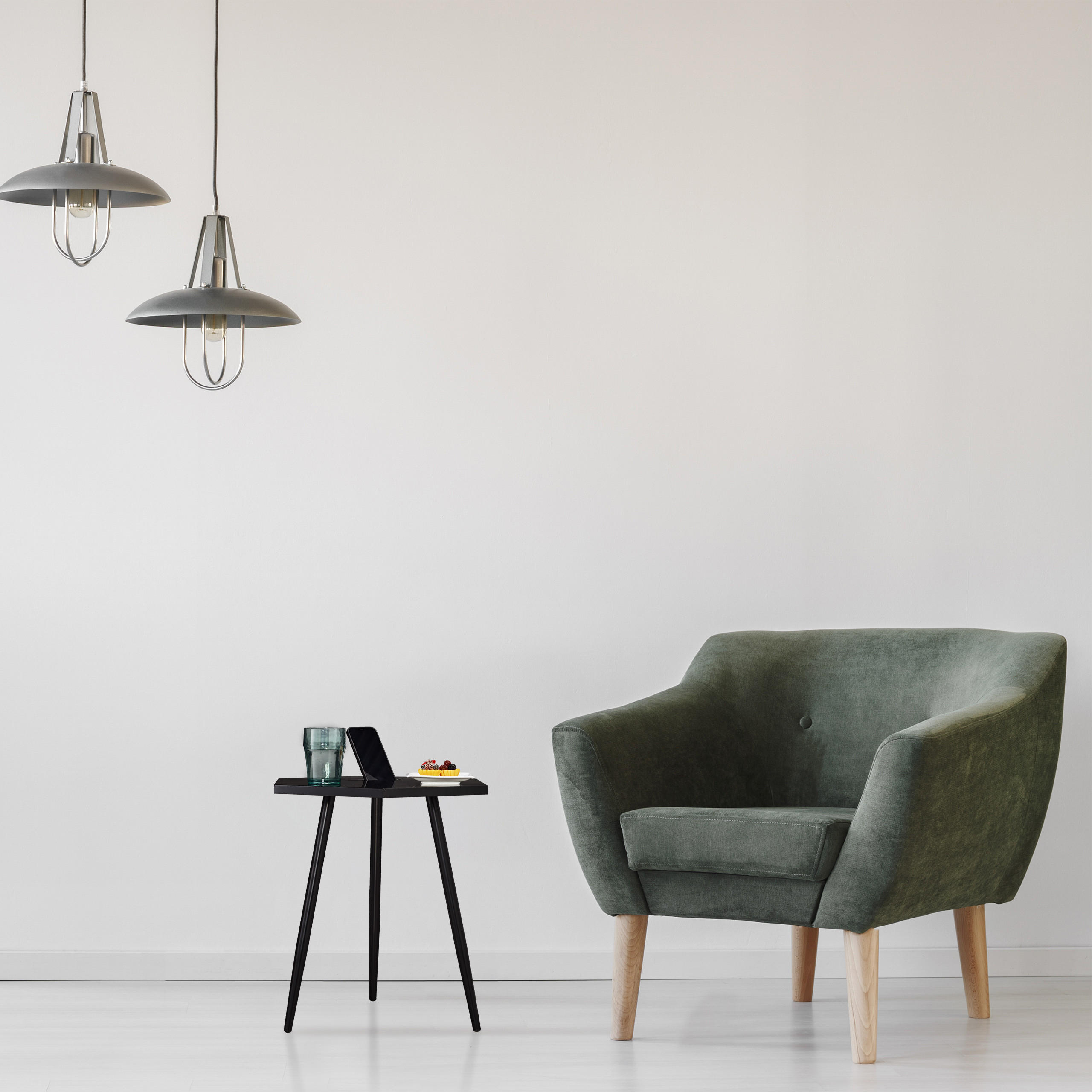 BEISTELLTISCH - Schwarz, Holzwerkstoff/Metall (43.5/50/50cm) - Relaxdays