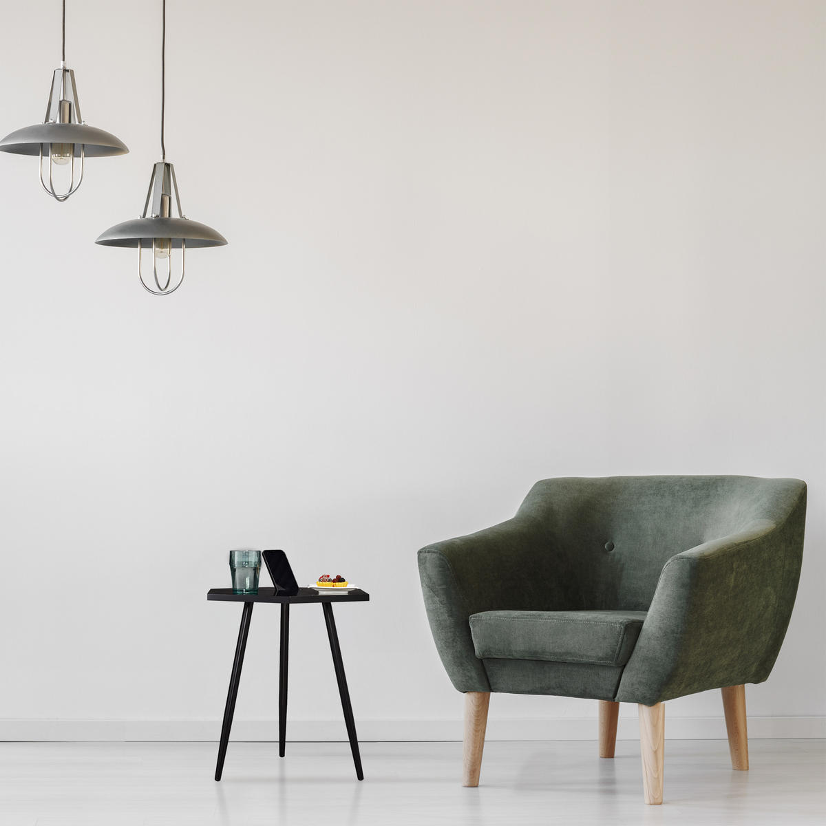 BEISTELLTISCH - Schwarz, Holzwerkstoff/Metall (43.5/50/50cm) - Relaxdays