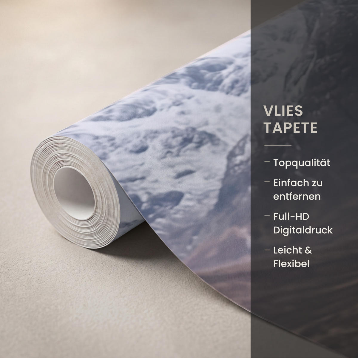 TAPETE - Schottischer Hochländer - Braun - Wasser - 180x300 cm - Braun, Papier (180/300cm) - OnlyWow