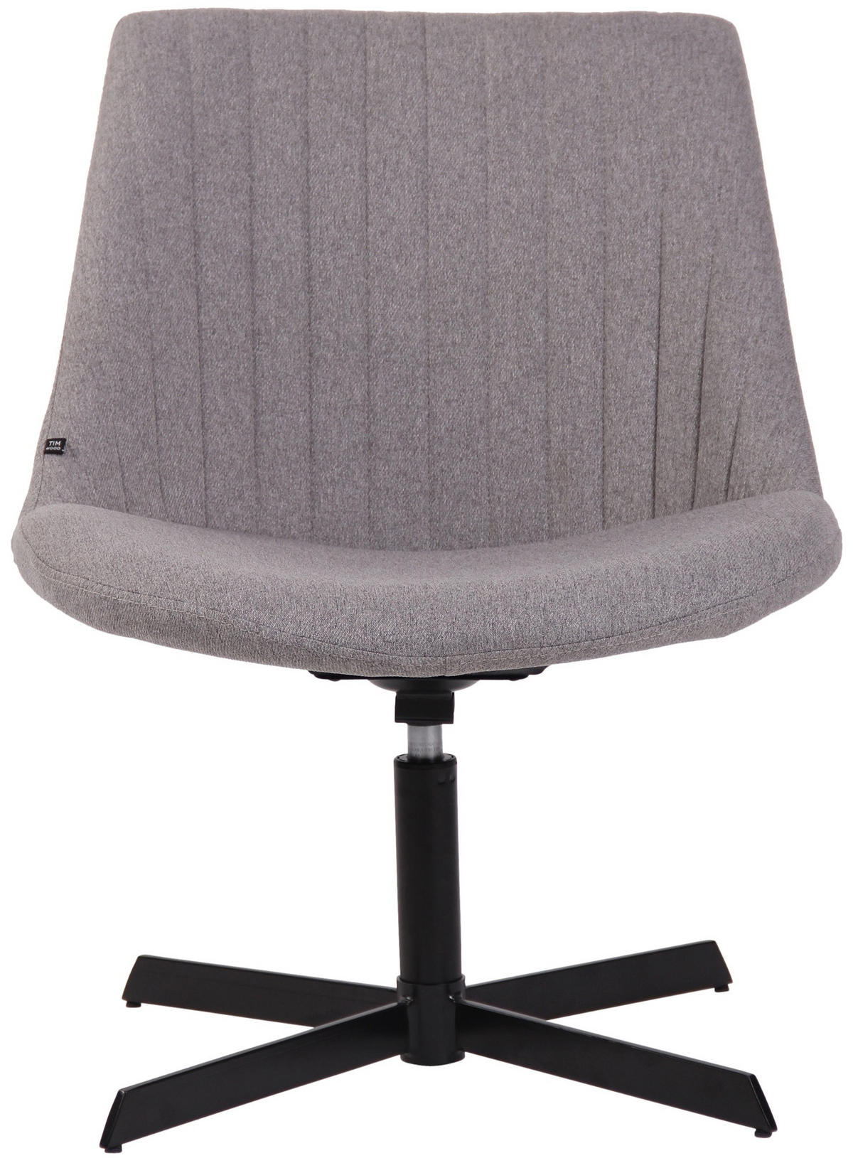 DREHSTUHL Stoff grau - Schwarz/Grau, Textil/Metall (63/79/71cm) - CLP