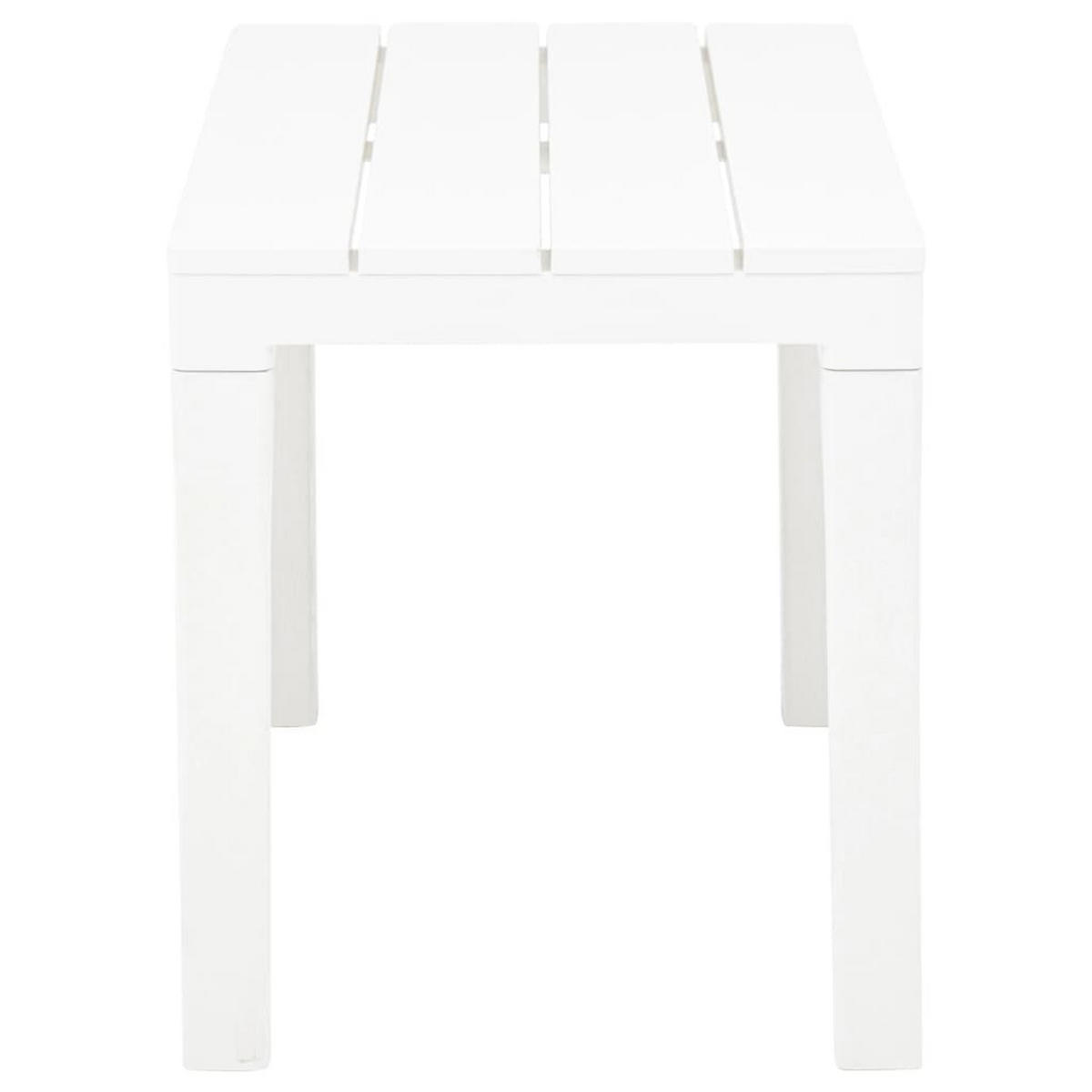 GARTENBÄNKE 2 Stk. Weiß Kunststoff - Weiß, Kunststoff (60/45/38.5cm) - furnicato