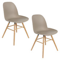 ESSZIMMERSTUHL Albert Kuip Taupe - 2 er Set - Braun, Kunststoff (49/81.5/55cm) - Zuiver