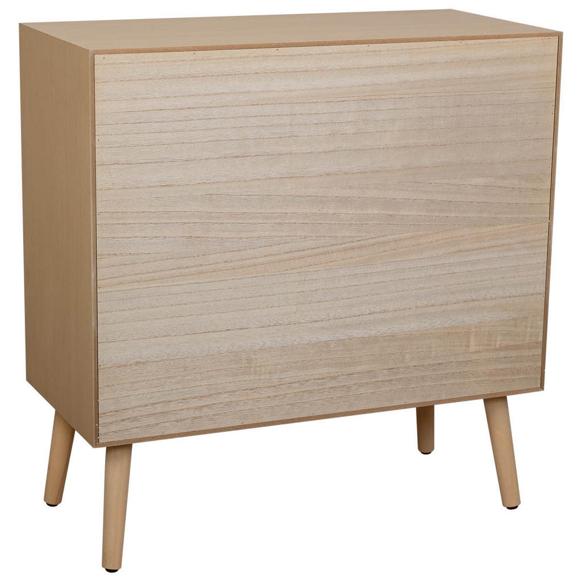 KOMMODE aus Holz und Rattan und Gitter, braun, 75x35x78cm - Braun, Holz (75/78/35cm) - Wanderlust