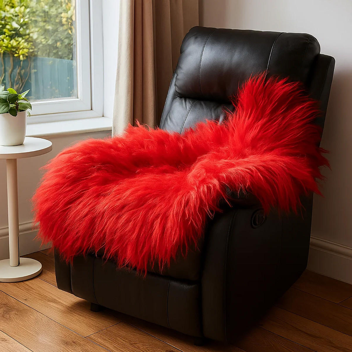 SCHAFFELL Islandfell Rot Langwollig ca. 100 cm - Rot, Fell (60/100cm)