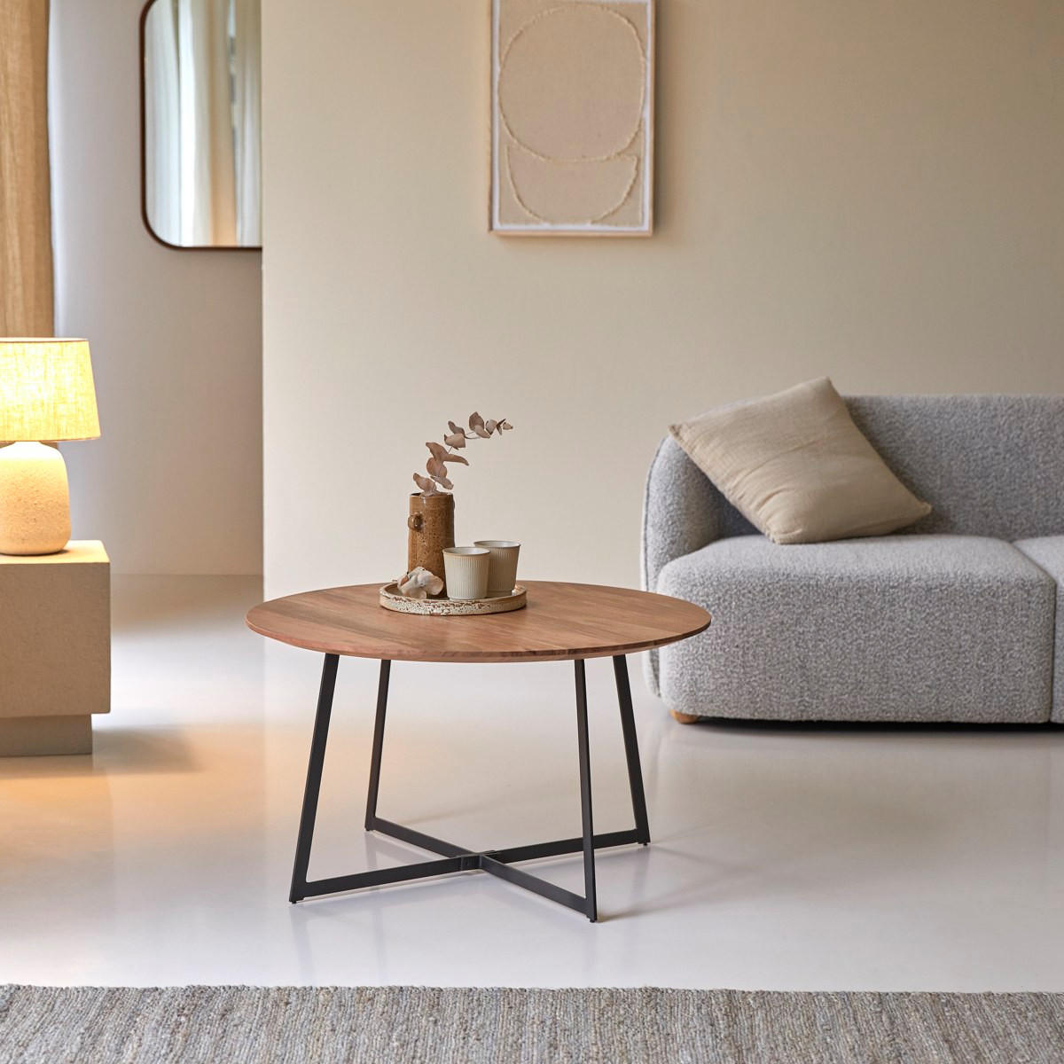 COUCHTISCH Temis Natur aus Akazie - Naturfarben, Holz (80/80/45cm) - Tikamoon
