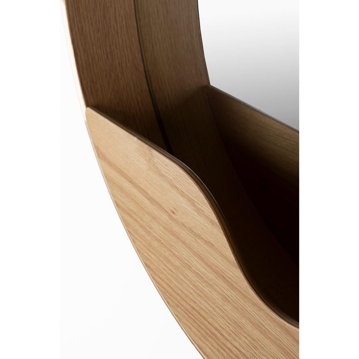 WANDSPIEGEL Round 40 cm - Braun, Holzwerkstoff (40/40/8cm) - Zuiver