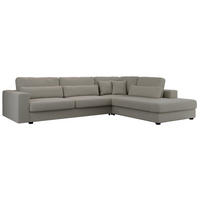 ECKSOFA Savona Grau Boucle - rechts - Schwarz/Grau, Kunststoff/Textil (249/316cm) - MKS