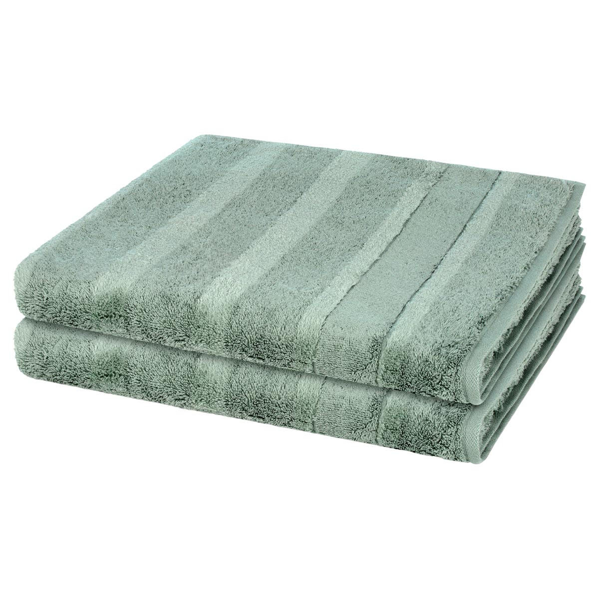 DUSCHTUCH Noblesse 2er-Set - Grün, Textil (80/160cm) - Cawoe