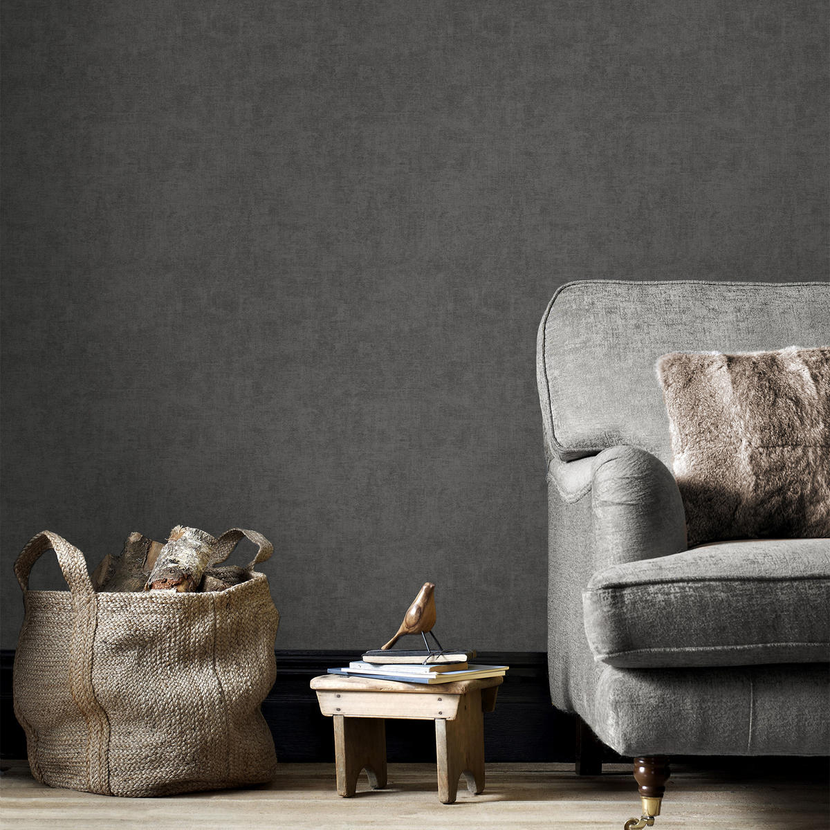 VLIESTAPETE Extra Breit - Bimsstein Schatten 10mx104cm - Braun, Papier/Kunststoff (104/1000cm) - Superfresco Easy