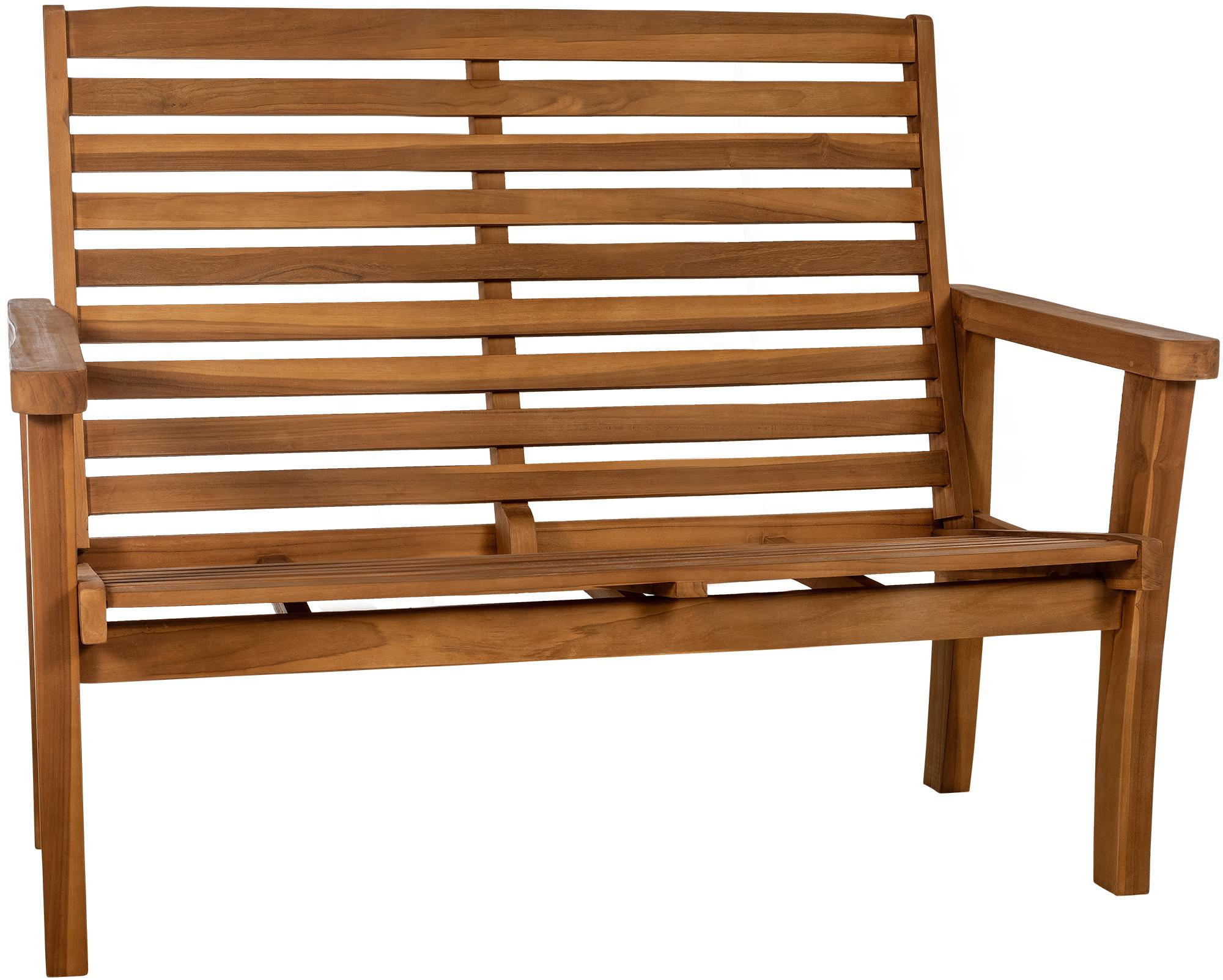 TEAKBANK Peter Liegefunktion 150x78x111cm Teakholz Teak Gartenbank - Teakfarben, Holz (150/111/78cm) - DELUKE