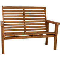 TEAKBANK Peter Liegefunktion 150x78x111cm Teakholz Teak Gartenbank - Teakfarben, Holz (150/111/78cm) - DELUKE