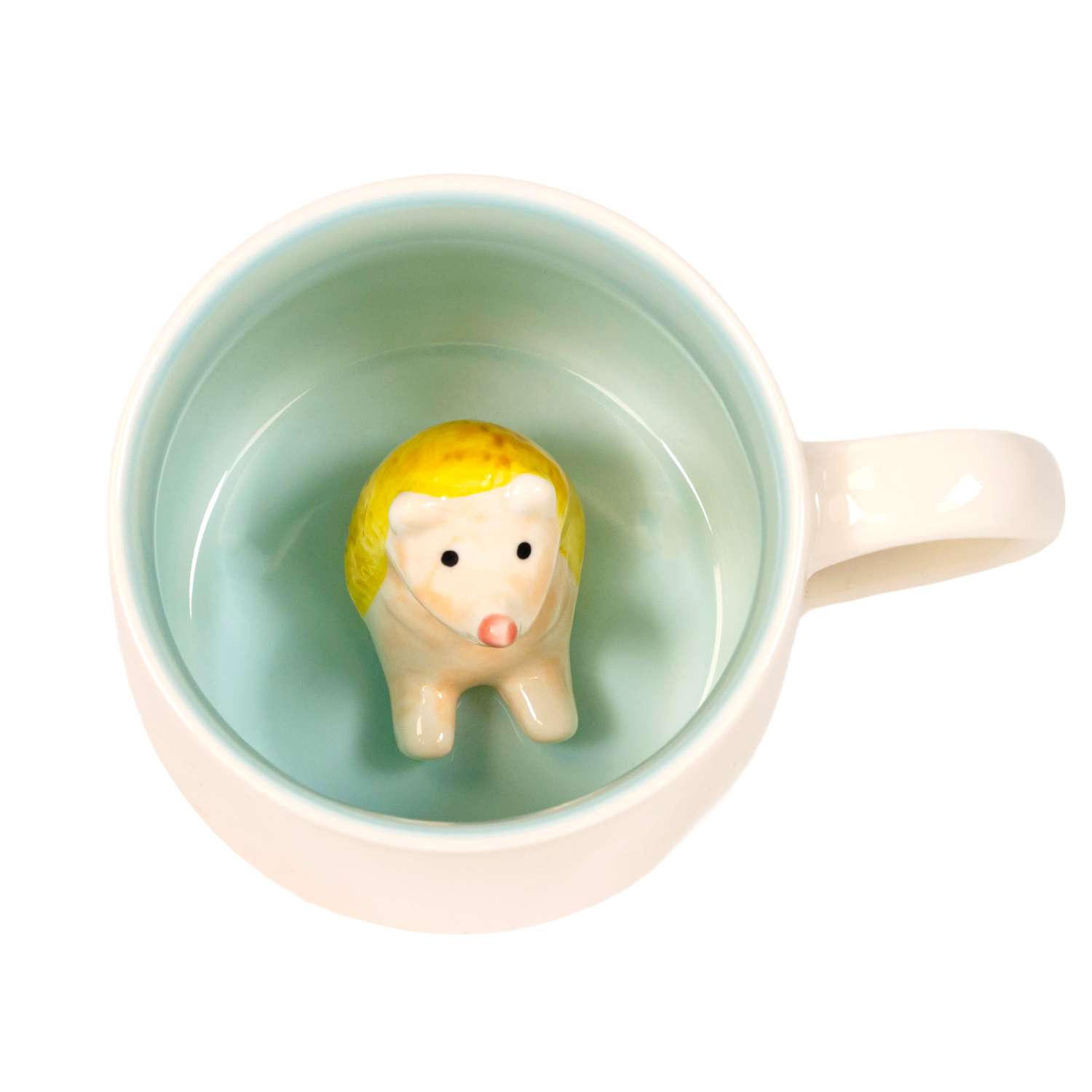 KAFFEETASSE 300ml 3D Cartoon - Weiß, Keramik (0.3L) - Intirilife