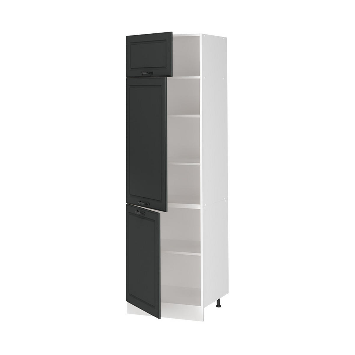 DULAP ÎNALT R-Line, Casă de țară antracit/Alb, 60 cm - alb/antracit, compozit lemnos (60/206.8/57.2cm) - Vicco