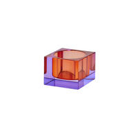 TEELICHTHALTER Sari XS, Kristallglas, Lila, Orange, 3.7 cm - Lila, Glas (9cm) - Gift Company