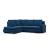ECKSOFA LINKS MIT SCHLAFFUNKTION FORESTA, Cord - Dunkelblau - Dunkelblau, Textil (230/200cm) - Mebligo