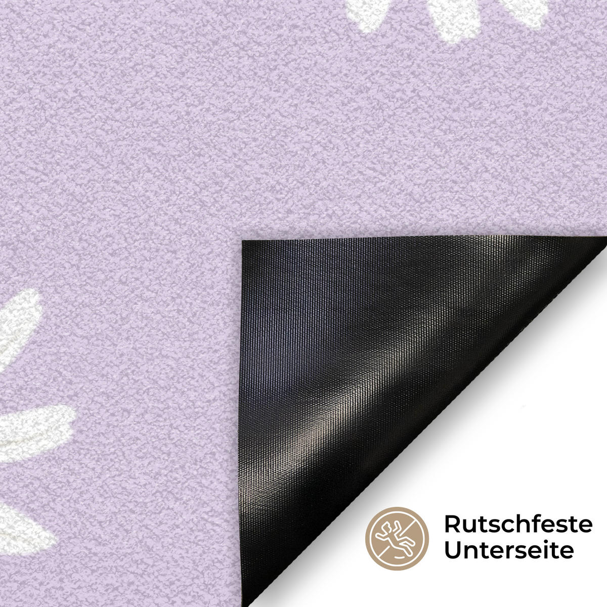 ROHOŽKA Sedmokrásky - pastelové - biele - fialové - kvety 90x60 cm - orgovánová, plast (90/0.4cm) - MuchoWow