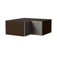 ECKAUFSATZSCHRANK Oslo W14/90/36 Lava / Dust Grey Matt 90 / 90 / 36cm - Dunkelgrau/Grau, Holz/Holzwerkstoff (90/36/90cm) - Feldmann-Wohnen