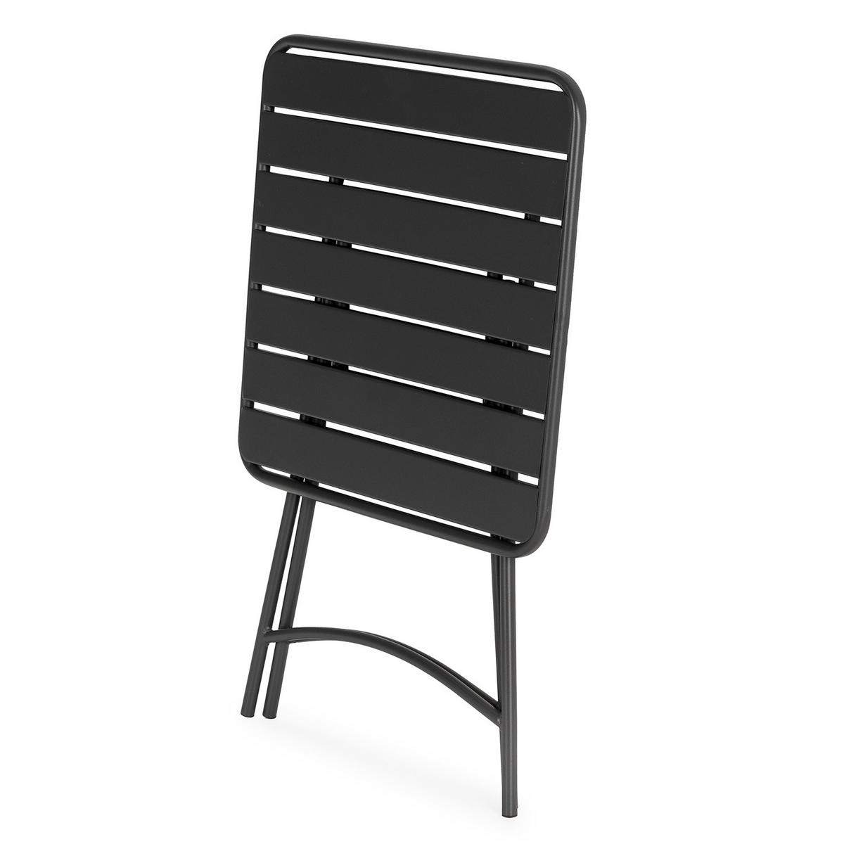 GARTENKLAPPTISCH Perla 60/60/74 cm Metall - Schwarz, Metall (60/60/74cm) - VS Venta-stock