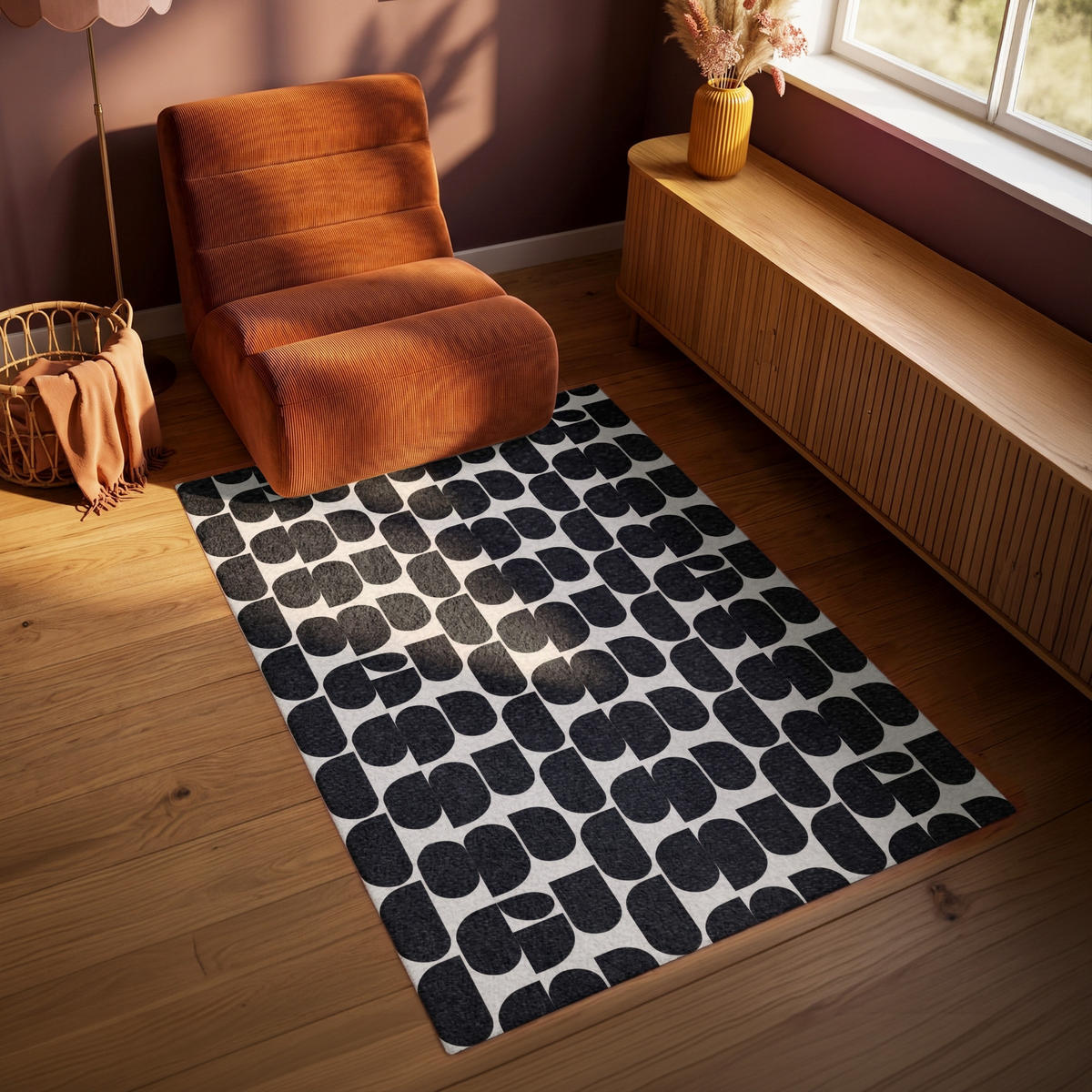 PREPROGE - Polkrogi - 90x150 cm - črna, umetna masa/tekstil (90/0.4cm) - OnlyWow