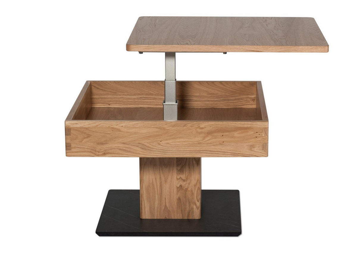 FUNKTIONSTISCH Cele 67x67x43 höhenverstellbar;diagonal verschiebbar Wildeiche - Wildeiche, Holz (67/67/43cm) - 58aufmkessel