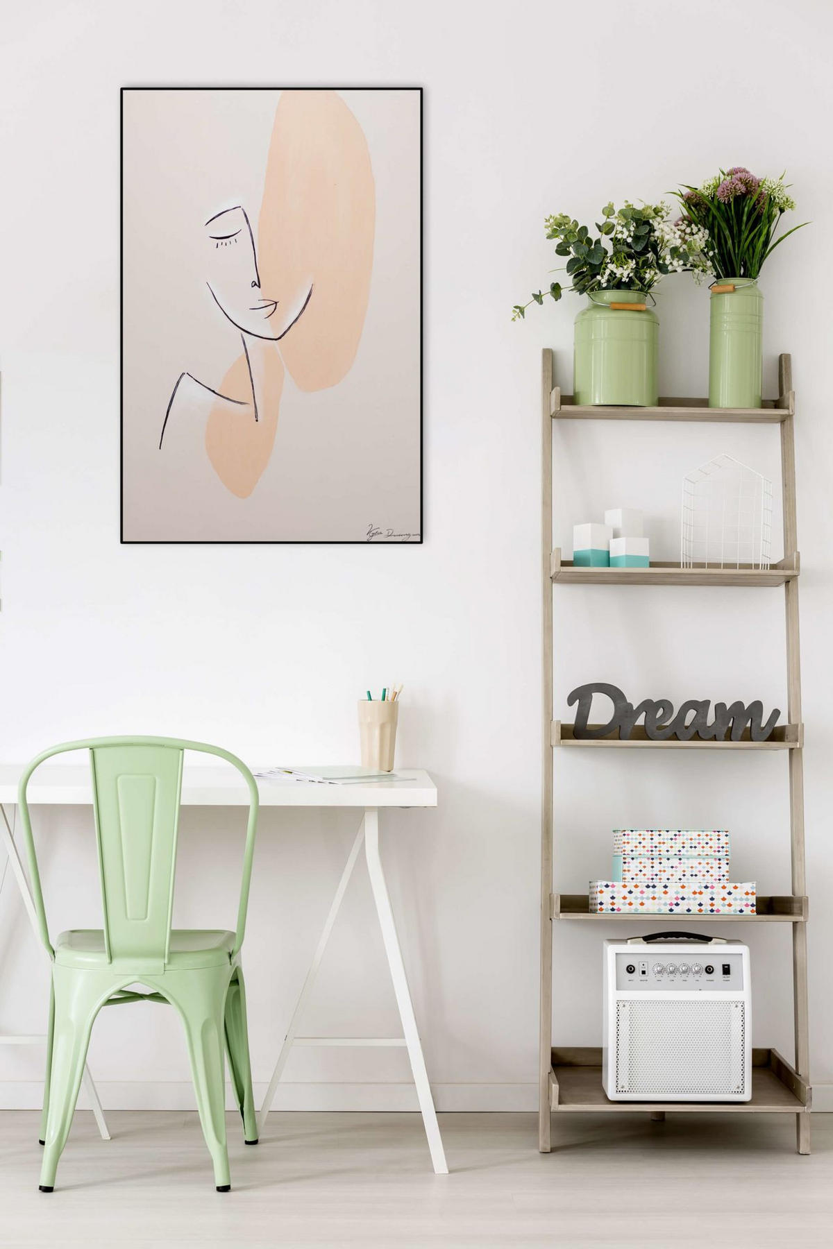 ACRYLBILD HANDGEMALT 60/90 cm - Pink, Holz/Textil (60/90cm) - KUNSTLOFT