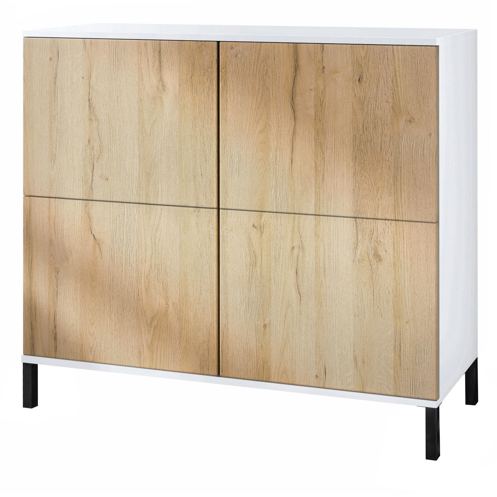 KOMMODE Rova Eiche Natur - Eichefarben, Holzwerkstoff (92.5/83.5/35cm) - Vladon