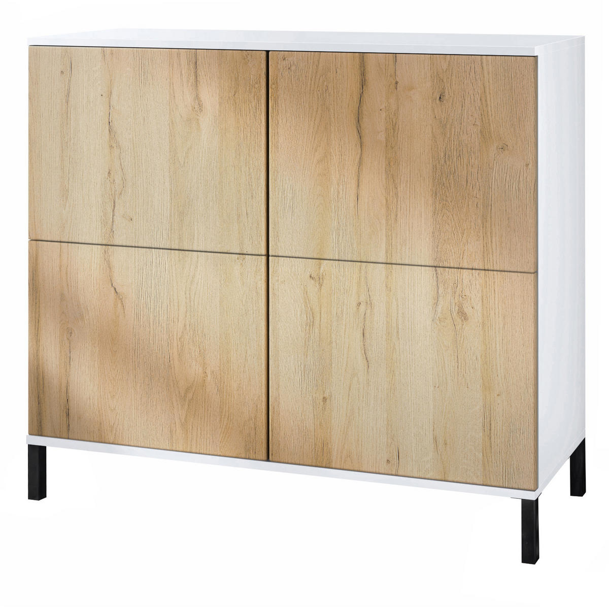 KOMMODE Rova Eiche Natur - Eichefarben, Holzwerkstoff (92.5/83.5/35cm) - Vladon