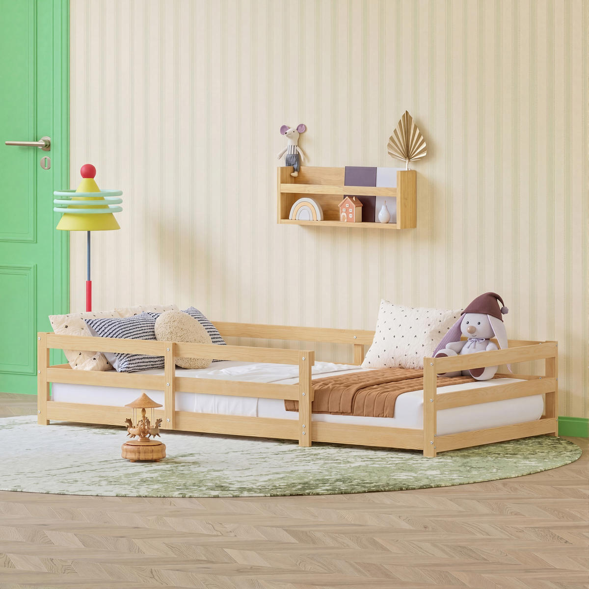 KINDERBETT 90/200 cm in Natur - Naturfarben, Holz/Holzwerkstoff (90/200cm) - WISHDOR